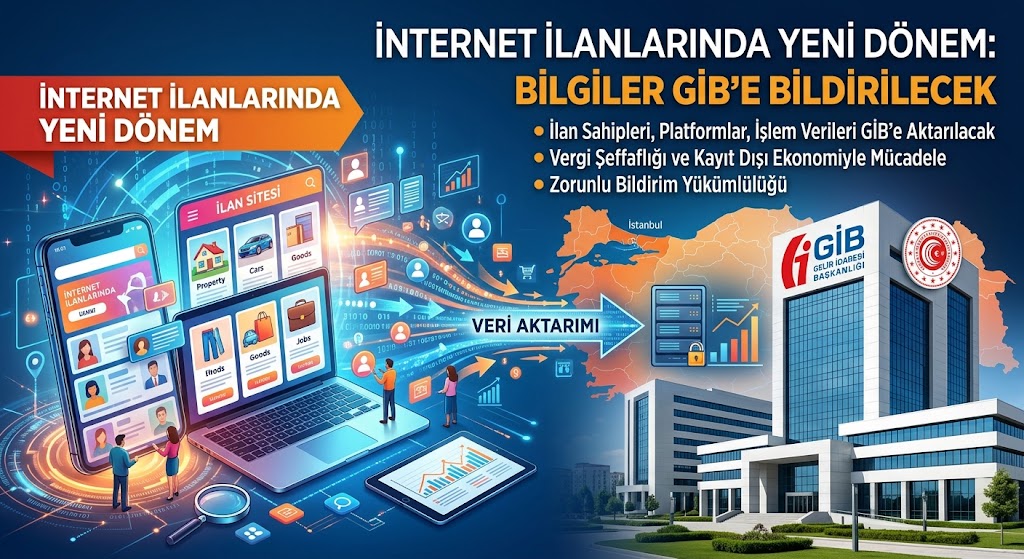 İNTERNET İLANLARINDA YENİ DÖNEM: BİLGİLER GİB’E BİLDİRİLECEK